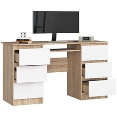 Письменный стол NORE A-11, дуб/белый цена и информация | Компьютерные, письменные столы | pigu.lt
