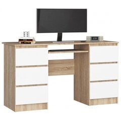 Письменный стол NORE A-11, дуб/белый цена и информация | Компьютерные, письменные столы | pigu.lt