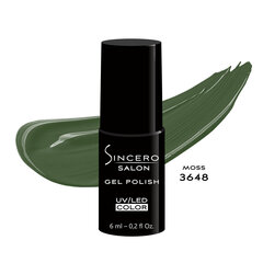 Gelinis nagų lakas "Sincero Salon", 6ml, MOSS, 3648 kaina ir informacija | Nagų lakai, stiprintojai | pigu.lt