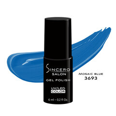 Gelinis nagų lakas „Sincero Salon”, 6ml, MOSAIC BLUE , 3693 kaina ir informacija | Nagų lakai, stiprintojai | pigu.lt