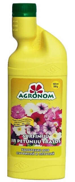 Agronom® skystos petunijų ir surfinijų trąšos, 500 ml kaina ir informacija | Skystos trąšos | pigu.lt