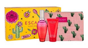 Набор Escada Flor Del Sol для женщин: EDT, 50 мл + лосьона для тела, 50 мл + косметичка цена и информация | Женские духи | pigu.lt