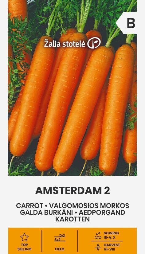 Valgomosios morkos Amsterdammer 2 цена и информация | Daržovių, uogų sėklos | pigu.lt