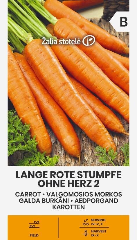 Valgomosios morkos Lange rote stumfe ohne Herz 2 kaina ir informacija | Daržovių, uogų sėklos | pigu.lt