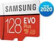 Atminties kortelė Samsung EVO Plus microSD 2020 128 GB kaina ir informacija | Atminties kortelės telefonams | pigu.lt