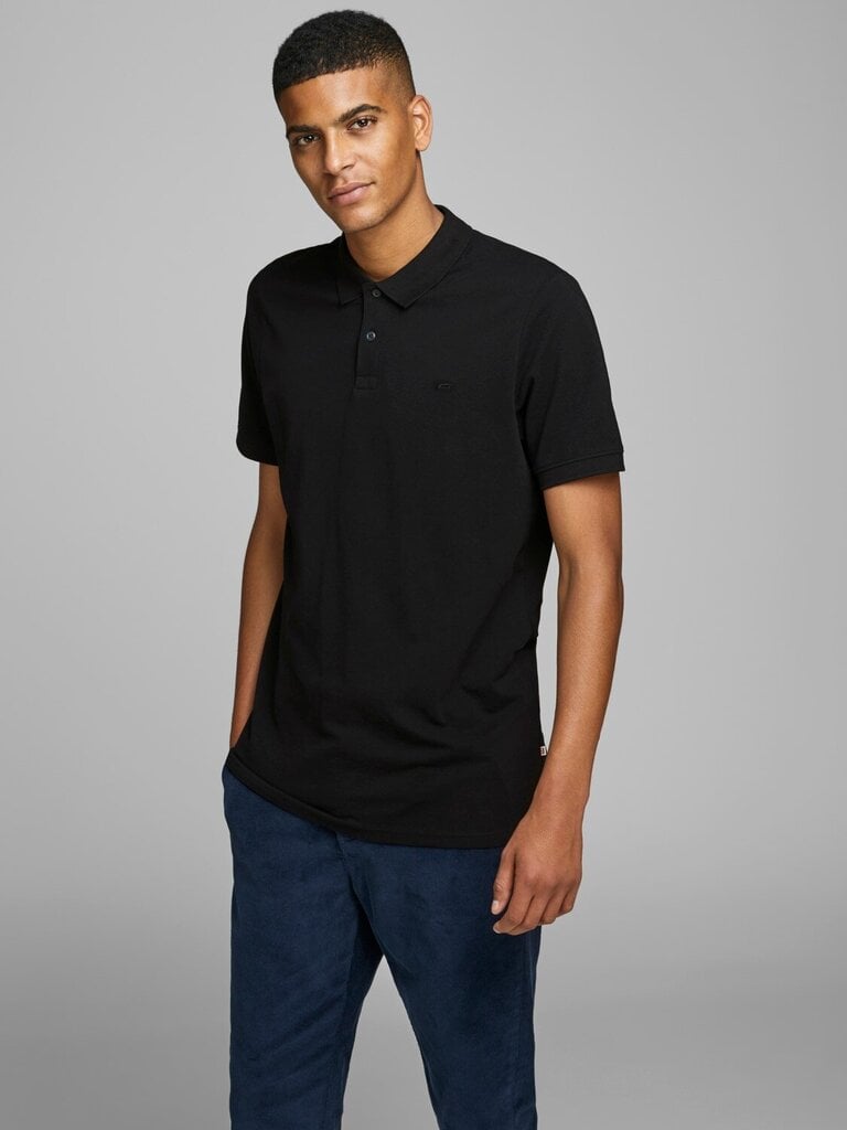 Polo marškinėliai vyrams Jack&Jones, juodi цена и информация | Vyriški marškinėliai | pigu.lt