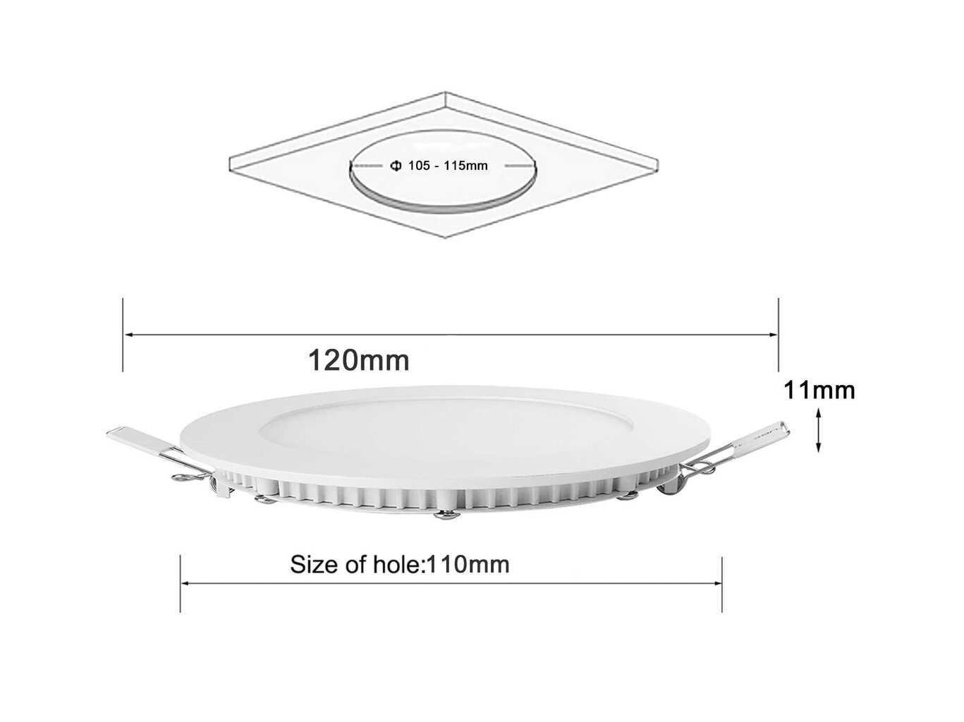 LED panelė G.LUX LXM-2209-6W kaina ir informacija | Įmontuojami šviestuvai, LED panelės | pigu.lt