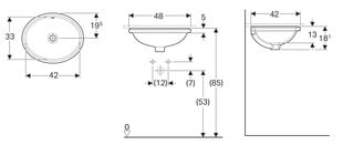 Умывальник керамический Geberit VariForm 500.748.01.2, белый цена и информация | Раковины | pigu.lt