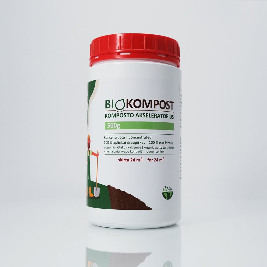 BioVala - BioKompost komposto akseleratorius, 500 g / 25 m3 цена и информация | Mikroorganizmai, bakterijos | pigu.lt