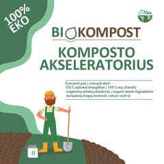 BioVala - BioKompost komposto akseleratorius, 500 g / 25 m3 kaina ir informacija | Mikroorganizmai, bakterijos | pigu.lt