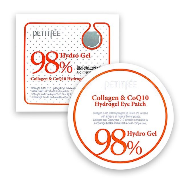 Hidrogelio paakių pagalvėlės su kolagenu Petitfee Collagen & CoQ10 60vnt. kaina ir informacija | Veido kaukės, paakių kaukės | pigu.lt