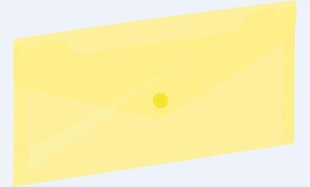 Чехол - конверт с зажимом Grand, 225х124 мм, желтый цена и информация | Kanceliarinės prekės | pigu.lt