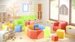 Sofa Wood Garden Siena 120R Premium, oranžinis kaina ir informacija | Vaikiški sėdmaišiai, foteliai, pufai | pigu.lt