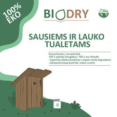 Priemonė sausiems ir lauko tualetams BioVala – BIODRY, 250 g / 5 m3 kaina ir informacija | Mikroorganizmai, bakterijos | pigu.lt