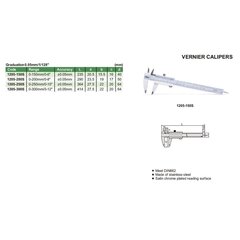 Штангенциркуль Insize 0-200 мм/0-8", 0,05 мм/1/128" цена и информация | Механические инструменты | pigu.lt