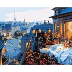 Картины Рисование по номерам Вечер в Париже 40x50 цена и информация | Набор для рисования по номерам | pigu.lt