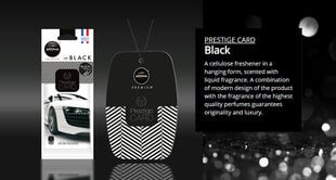 Aroma automobilio oro gaiviklis Prestige Card Black 6g kaina ir informacija | Salono oro gaivikliai | pigu.lt