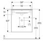 Praustuvas su pakabinama spintele Selnova Square 501.252.00.1, 600x652x502 mm, baltas kaina ir informacija | Praustuvai | pigu.lt