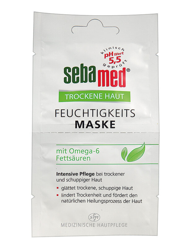 Drėkinamoji veido kaukė sausai odai su Omega 6 Sebamed AntiDry 5 x 2 ml. цена и информация | Veido kaukės, paakių kaukės | pigu.lt