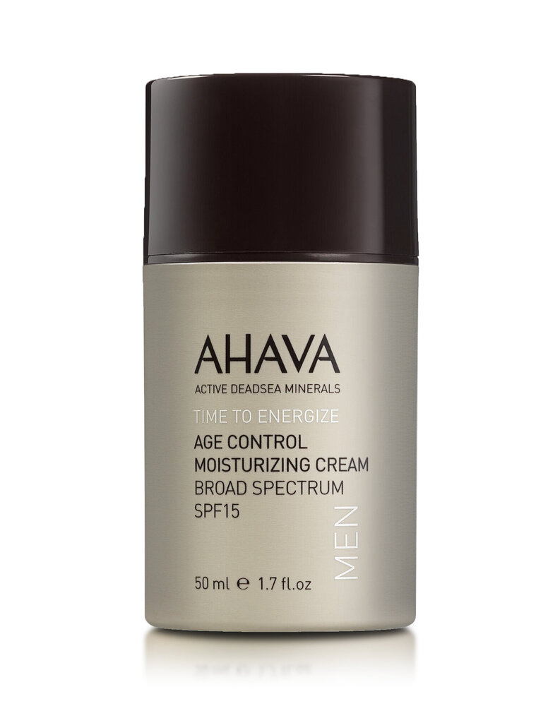 Drėkinamasis veido kremas vyrams Ahava Time To Energize Age Control SPF15 50 ml kaina ir informacija | Veido kremai | pigu.lt