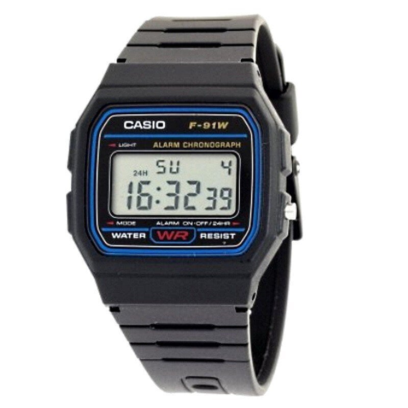 Laikrodis vyrams Casio F-91W-1YEF цена и информация | Vyriški laikrodžiai | pigu.lt