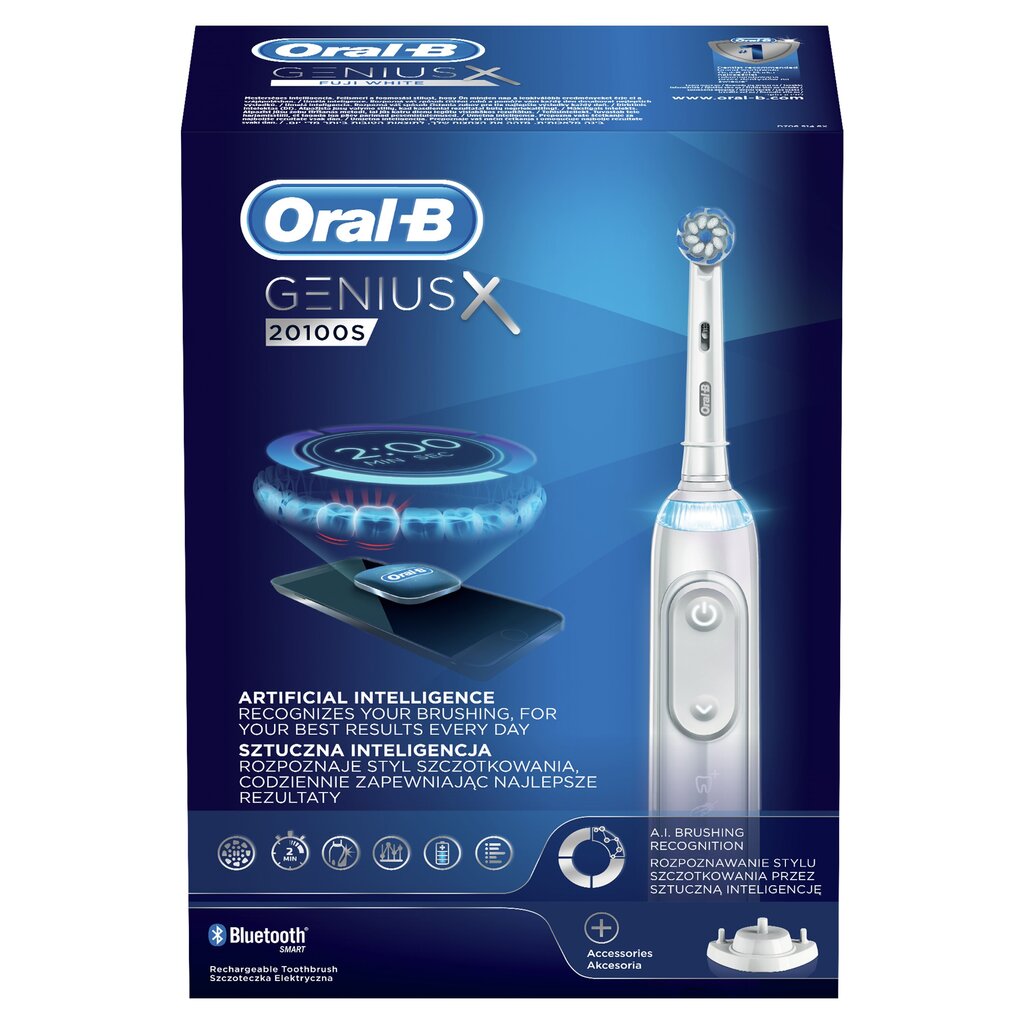 Oral-B Genius X 20100S цена и информация | Elektriniai dantų šepetėliai | pigu.lt