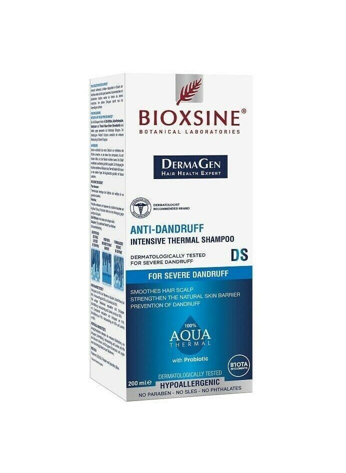 Šampūnas nuo intensyvaus pleiskanojimo Bioxsine Aqua Thermal DS, 200 ml цена и информация | Šampūnai | pigu.lt