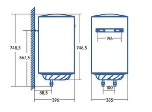 Vandens šildytuvas Cata CTR-50-M kaina ir informacija | Vandens šildytuvai | pigu.lt
