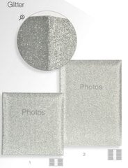 Nuotraukų albumas Innova Glitter silver, 10x15 cm kaina ir informacija | Rėmeliai, nuotraukų albumai | pigu.lt