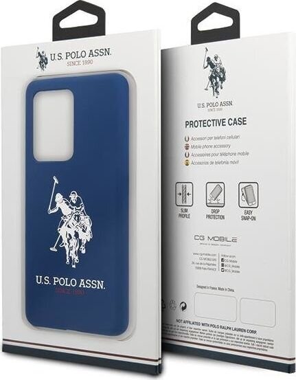 Dėklas telefonui U.S. Polo ASSN skirtas Samsung Galaxy S20 Ultra, mėlyna kaina ir informacija | Telefono dėklai | pigu.lt