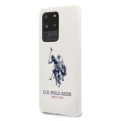 Чехол US Polo USHCS69SLHRWH для Samsung Galaxy S20 Ultra G988, белый цена и информация | Чехлы для телефонов | pigu.lt