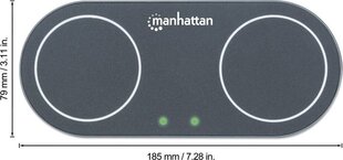 Manhattan Dual Qi цена и информация | Зарядные устройства для телефонов | pigu.lt