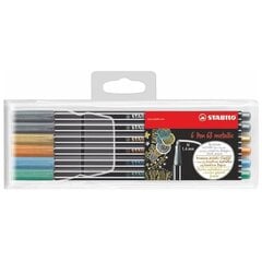 STABILO Фломастеры, Pen 68, 6 цветов, металлик цена и информация | Письменные принадлежности | pigu.lt