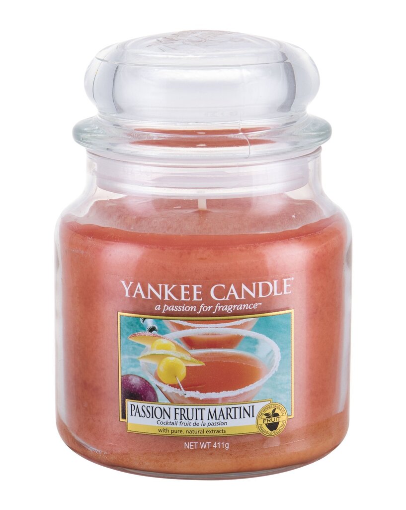 Aromatinė žvakė Yankee Candle Passion Fruit Martini 411 g kaina ir informacija | Žvakės, Žvakidės | pigu.lt