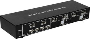 Jungiklis Techly DisplayPort/ USB 2x1 Dual Head Video 4K * 30Hz KVM kaina ir informacija | Komutatoriai (Switch) | pigu.lt