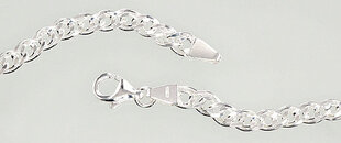 Серебряная цепочка Мона-лиза 4,9 мм , алмазная обработка граней цена и информация | Женские браслеты | pigu.lt