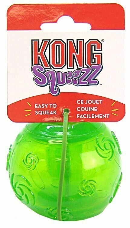 Kong kamuoliukas šunims Squeezz Ball, M, 6 cm цена и информация | Žaislai šunims | pigu.lt