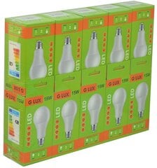 LED lemputės 15W 10vnt G.LUX GR-LED-A60-15W 3000K kaina ir informacija | Elektros lemputės | pigu.lt