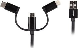 Lanberg USB-A - microUSB/Lightning/USB-C, 1m kaina ir informacija | Laidai telefonams | pigu.lt