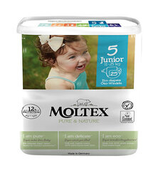 Sauskelnės Moltex Pure & Nature 5 Junior (11-25 kg), 25vnt kaina ir informacija | Sauskelnės | pigu.lt