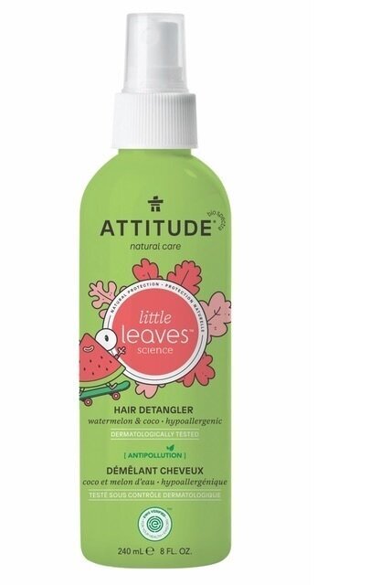 Arbūzo ir kokoso kvapo purškiklis lengvinantis šukavimą vaikams Attitude Little Leaves, 240 ml kaina ir informacija | Kosmetika vaikams ir mamoms | pigu.lt