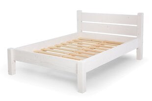 Кровать 006, 120 x 200 см, белая цена и информация | Кровати | pigu.lt