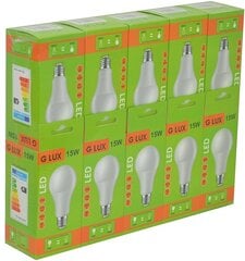 Светодиодные лампы G.LUX GR-LED-A60-15W 4000K, 10шт. Упаковка цена и информация | Электрические лампы | pigu.lt