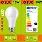LED lemputės G.LUX GR-LED-A60-15W 6000K, 10vnt. Pakuotė kaina ir informacija | Elektros lemputės | pigu.lt