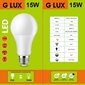 LED lemputės G.LUX GR-LED-A60-15W 6000K, 10vnt. Pakuotė kaina ir informacija | Elektros lemputės | pigu.lt