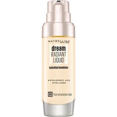 Maybelline Dream Radiant Liquid makiažo pagrindas 3 True Ivory, 3 True Ivory kaina ir informacija | Makiažo pagrindai, pudros | pigu.lt