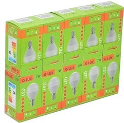 Светодиодные лампы G.LUX GR-LED-G45-E14-7W 4000K, 10шт цена и информация | Электрические лампы | pigu.lt