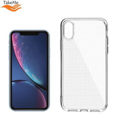 TakeMe "Clear" series Transparent 2mm thin back cover case for Apple iPhone Xr kaina ir informacija | Telefono dėklai | pigu.lt