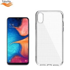 TakeMe "Clear" series Transparent 2mm thin back cover case for Samsung Galaxy A20e (A202F) kaina ir informacija | Telefono dėklai | pigu.lt