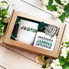 Dovanų rinkinys "Gražiausia Janina" kaina ir informacija | Originalūs puodeliai | pigu.lt